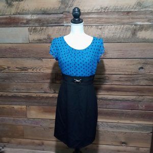 Alex Limited Womens Size 6 Form Fitting a line Pencil Type Dress Lined  Polka Do